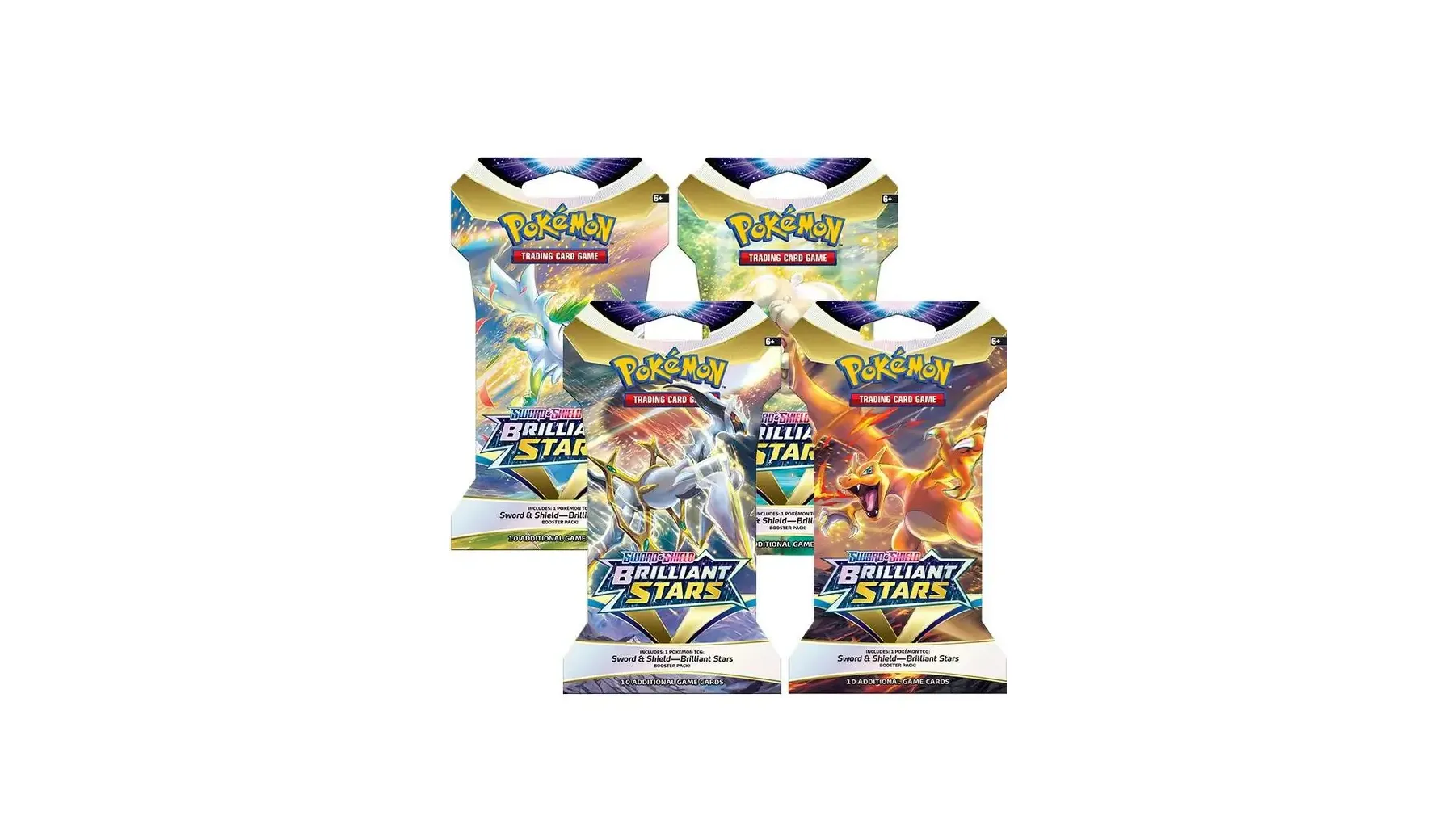 Brilliant Stars Sleeved Booster Pack Art Bundle Set of 4