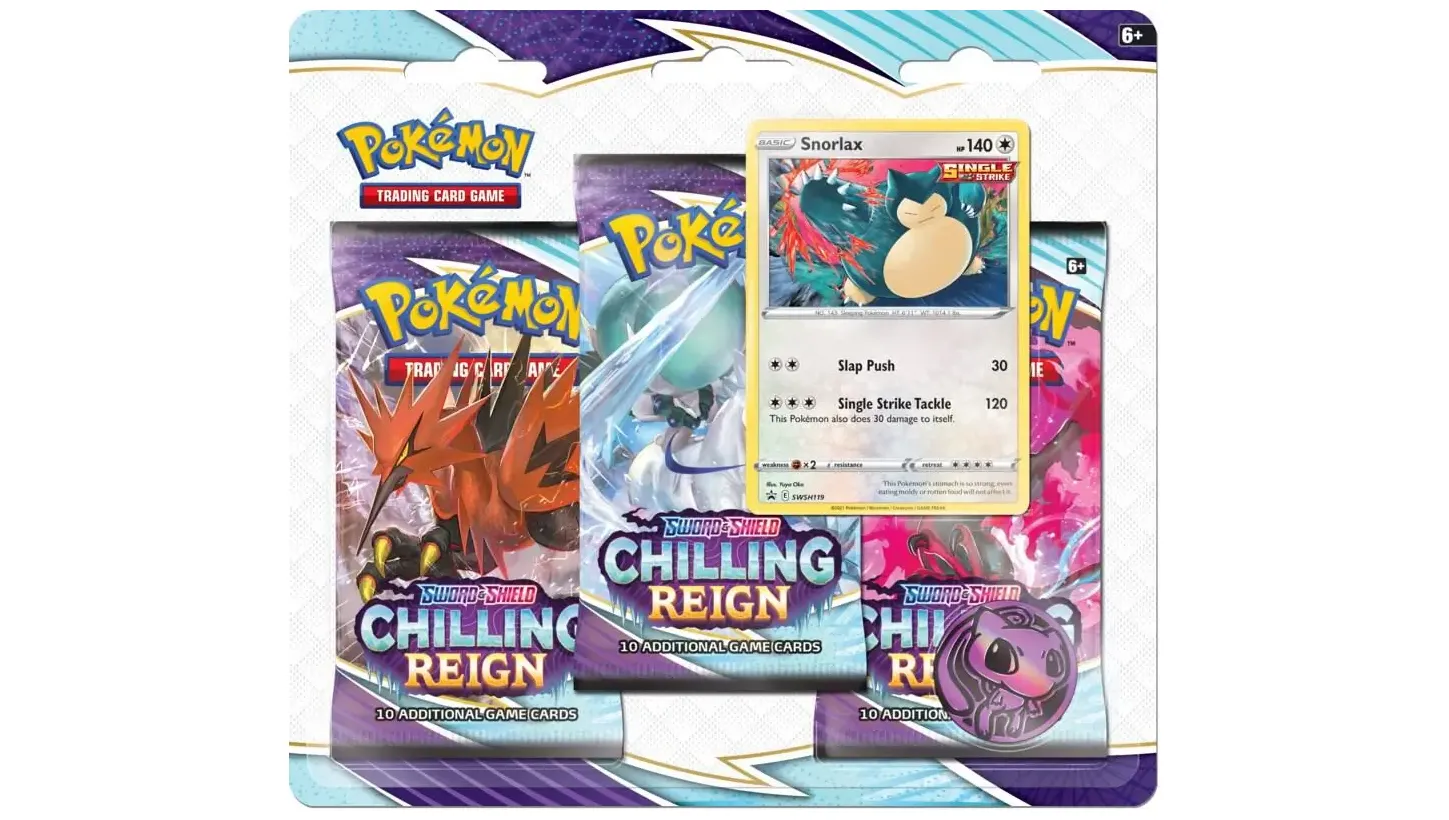 Chilling Reign 3 Pack Blister Snorlax