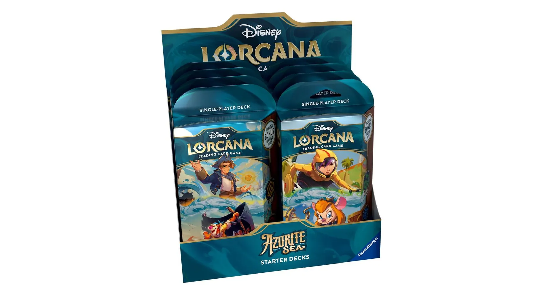 Disney Lorcana Azurite Sea Starter Deck Display