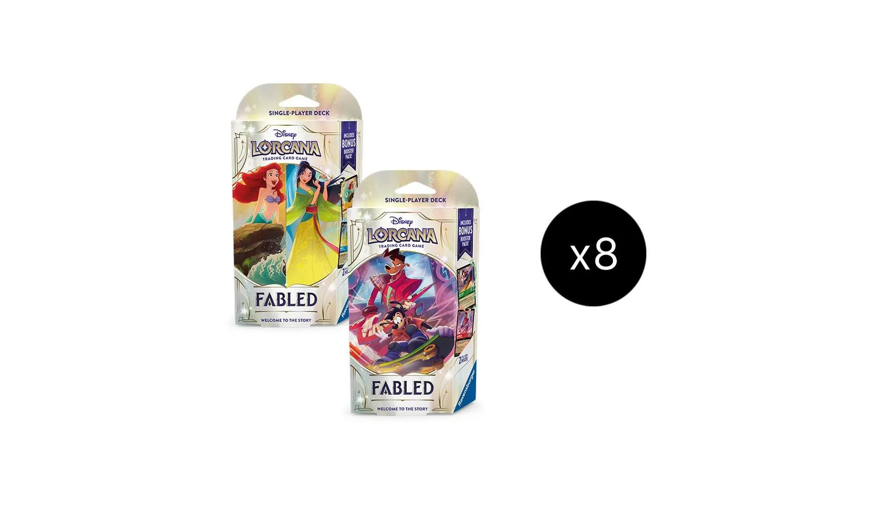 Disney Lorcana Fabled Starter Deck Display