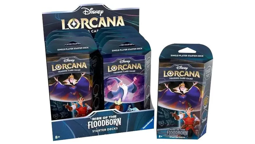 Disney Lorcana Rise of the Floodborn Starter Deck Display