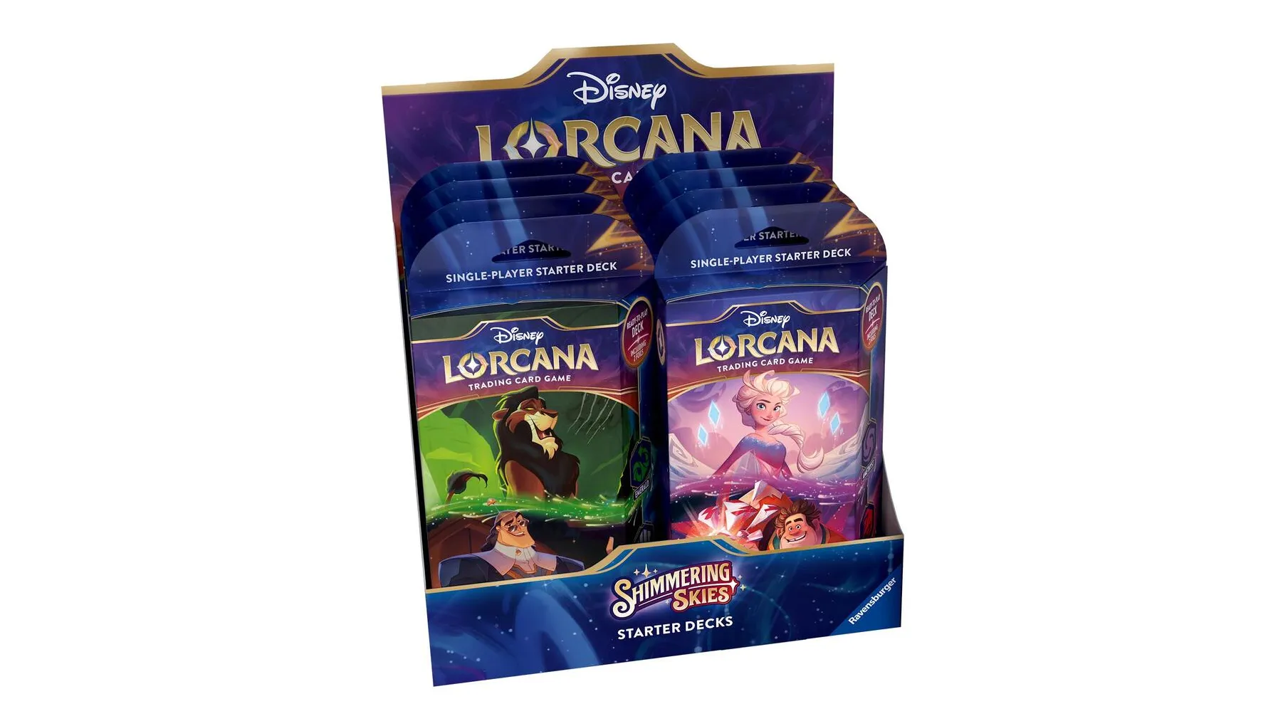Disney Lorcana Shimmering Skies Starter Deck Display