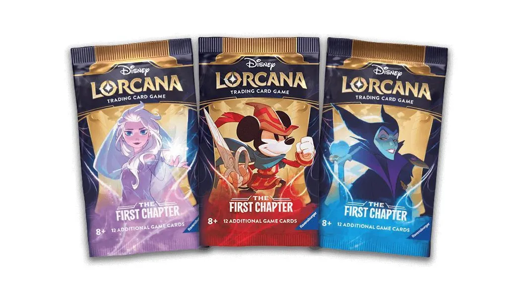 Disney Lorcana The First Chapter Booster Pack Art Bundle Set of 3