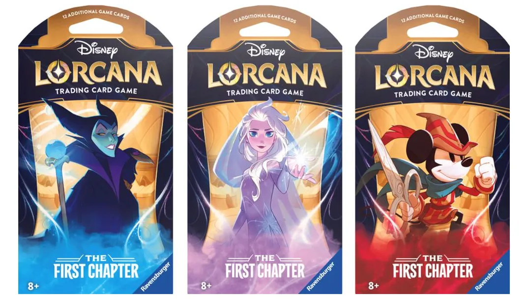 Disney Lorcana The First Chapter Sleeved Booster Pack Art Bundle Set of 3