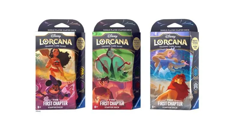 Disney Lorcana The First Chapter Starter Deck Set of 3