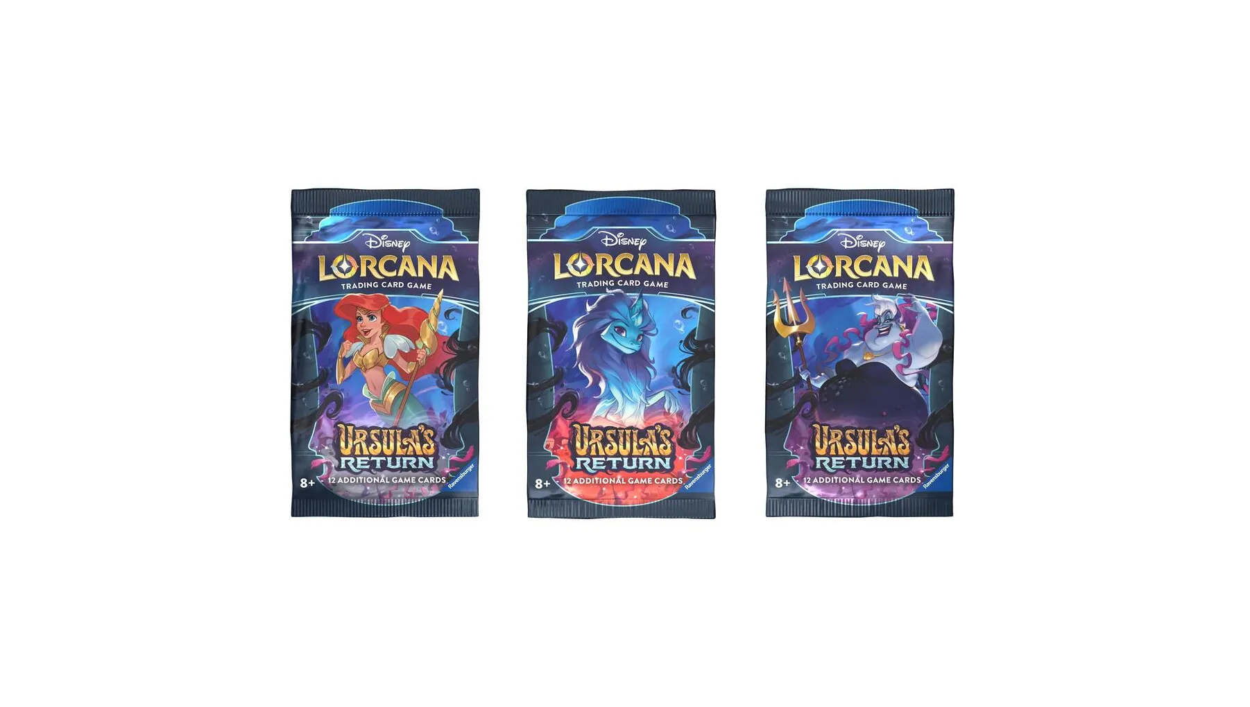 Disney Lorcana Ursula's Return Booster Pack Art Bundle Set of 3