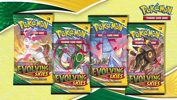thumbnail image 2 of Pokemon TCG Evolving Skies Booster Pack – Factory Sealed (Random Art) – 2021 2 of 5