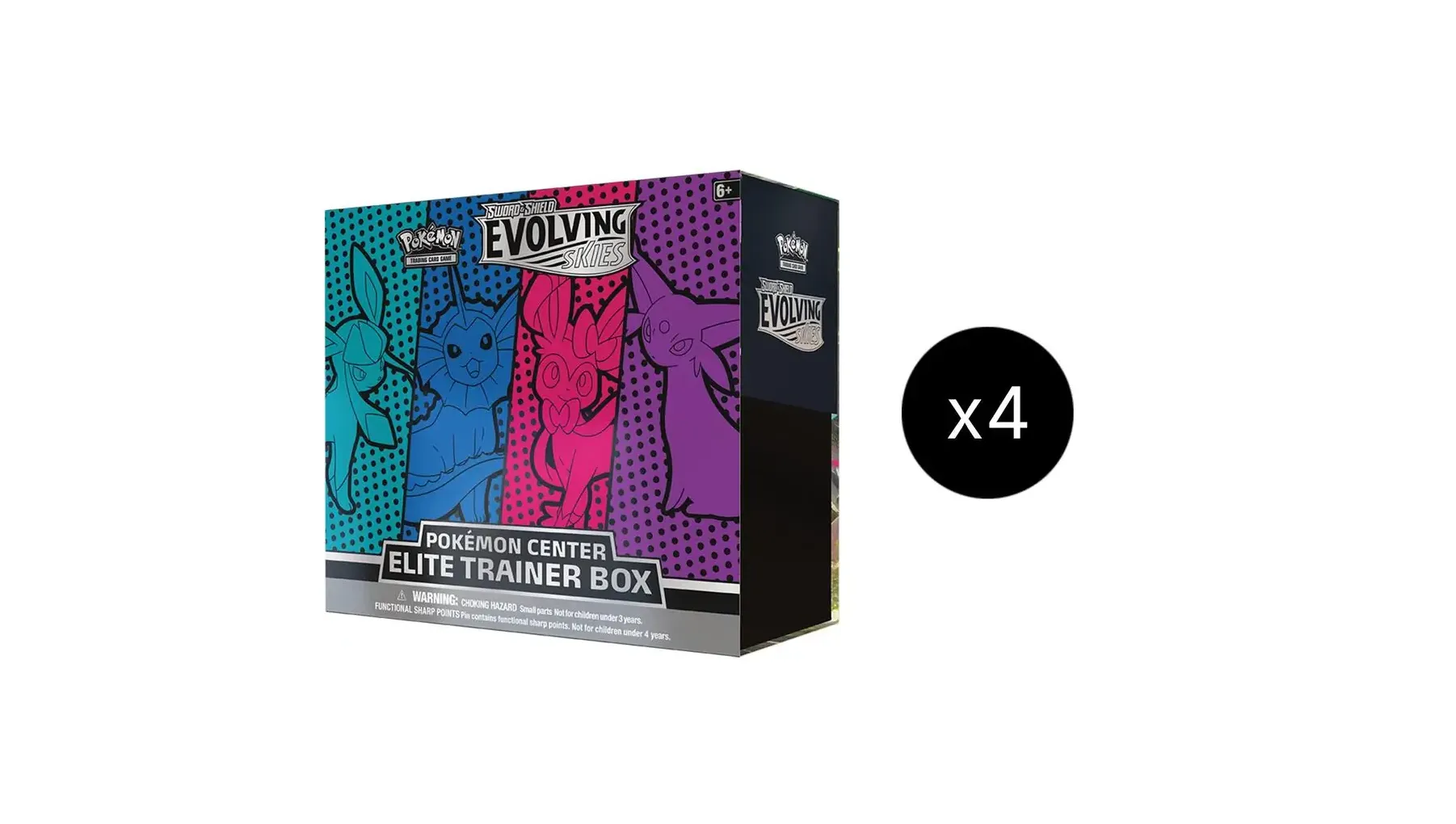 Evolving Skies Pokemon Center Elite Trainer Box Case GlaceonVaporeonSylveonEspeon (Exclusive)