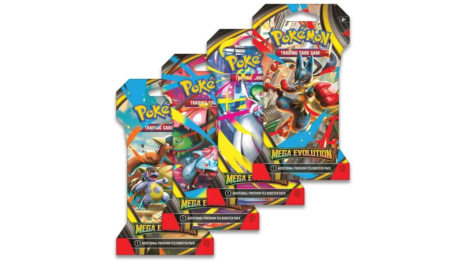 Mega Evolution Sleeved Booster Pack Art Bundle Set of 4
