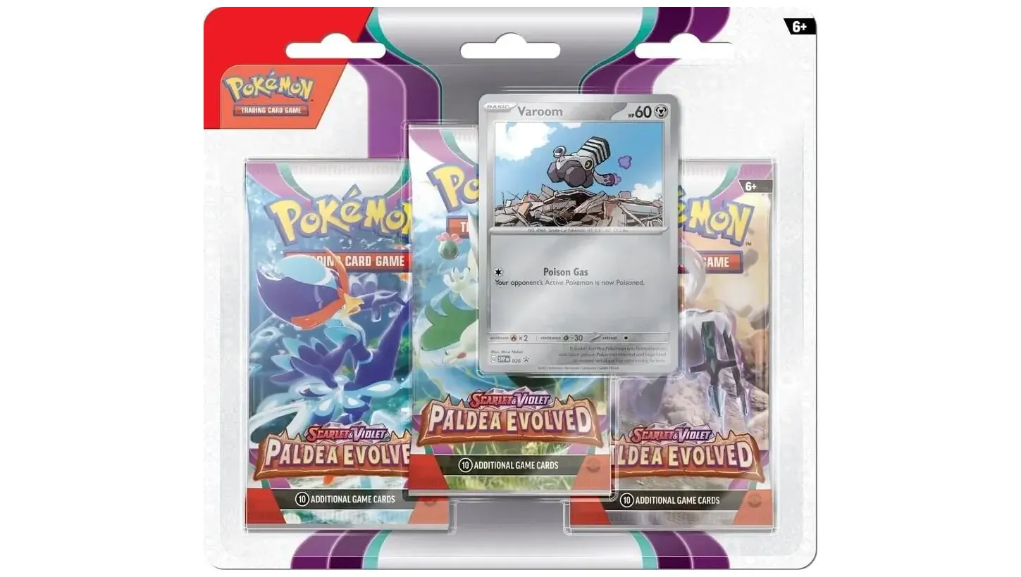 Paldea Evolved 3 Pack Blister Varoom