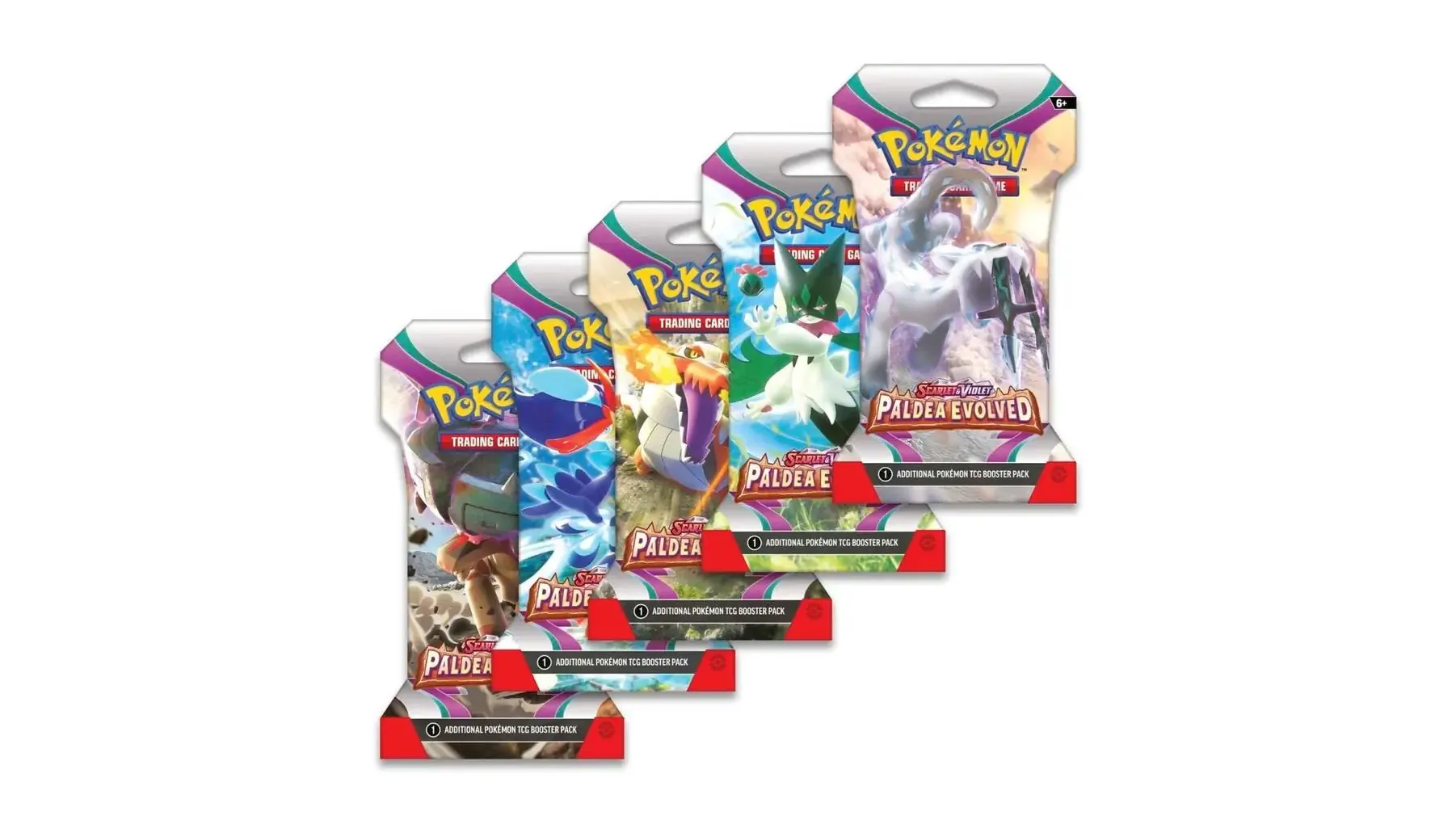 Paldea Evolved Sleeved Booster Pack Art Bundle Set of 5