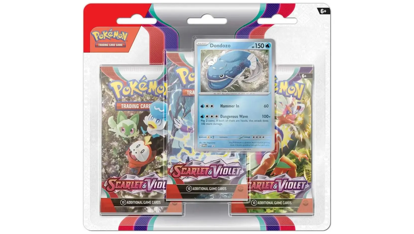 Scarlet & Violet 3 Pack Blister Dondozo