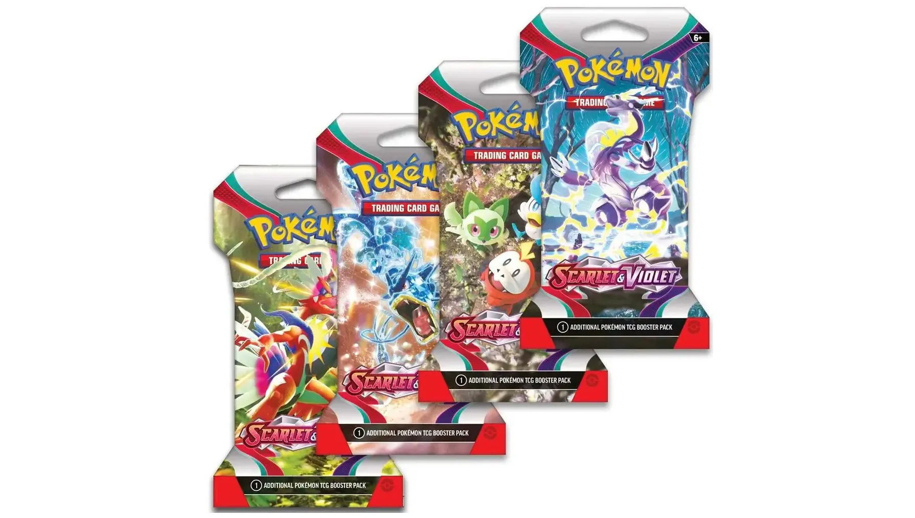 Scarlet & Violet Sleeved Booster Pack Art Bundle Set of 4