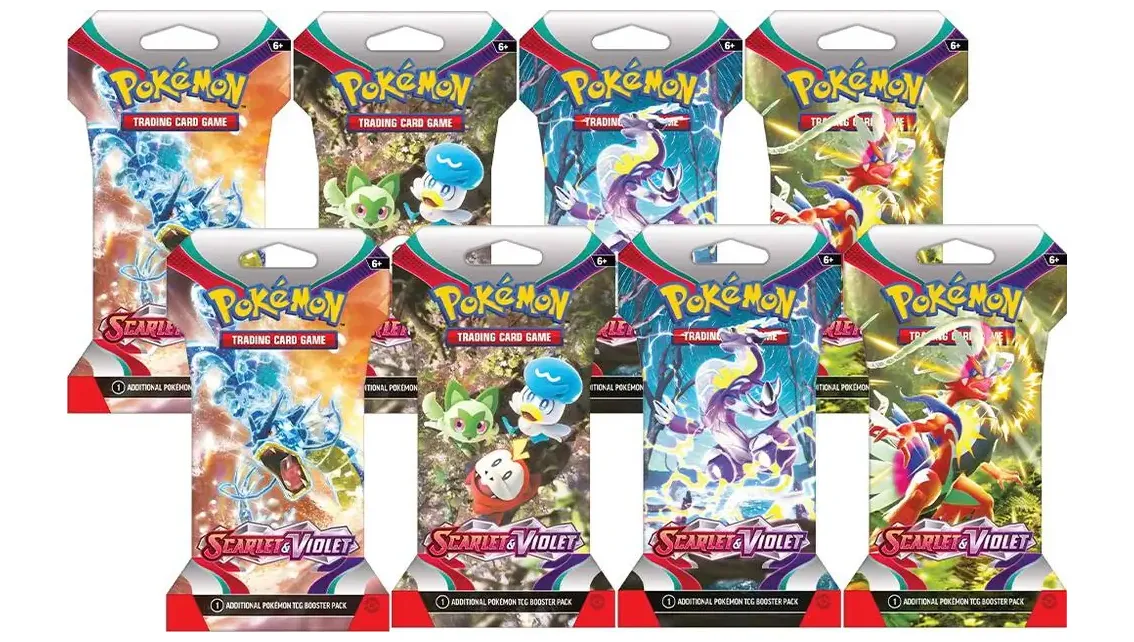 Scarlet & Violet Sleeved Booster Pack Bundle Set of 8