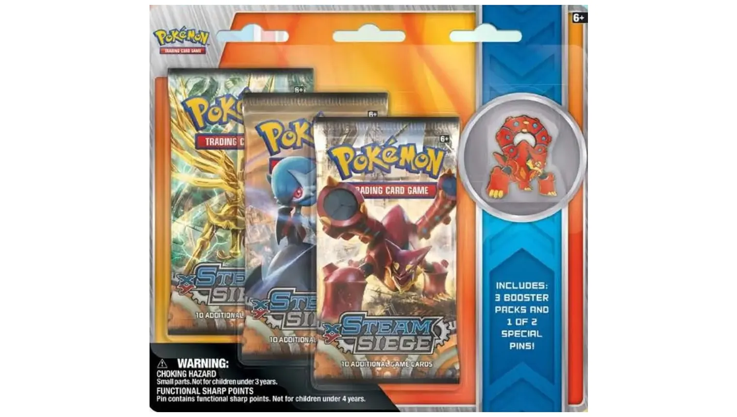 Steam Siege Collectible Pin 3 Pack Blister Volcanion