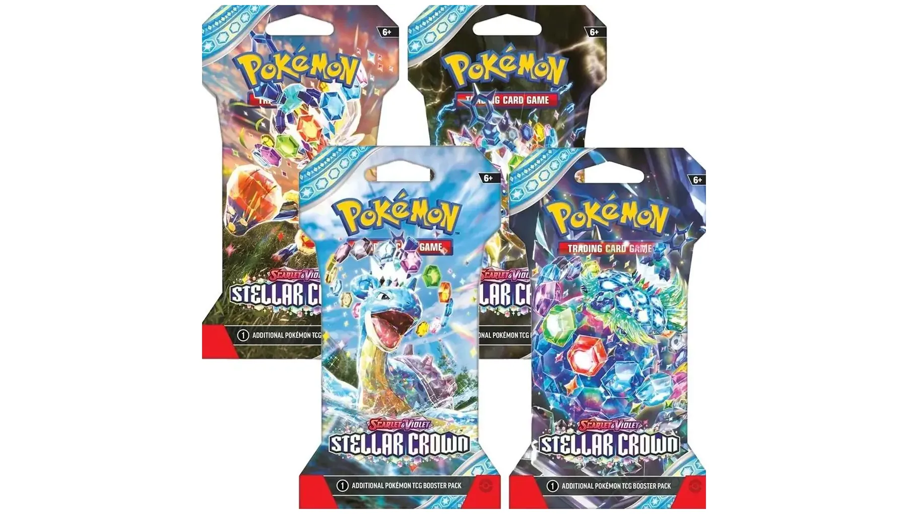 Stellar Crown Sleeved Booster Pack Art Bundle Set of 4