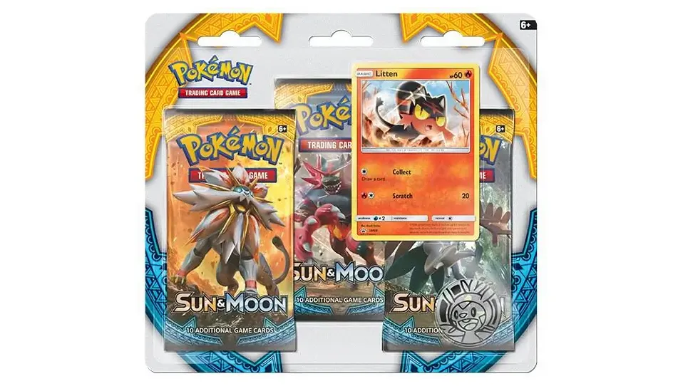 Sun & Moon Base Set 3 Pack Blister Litten