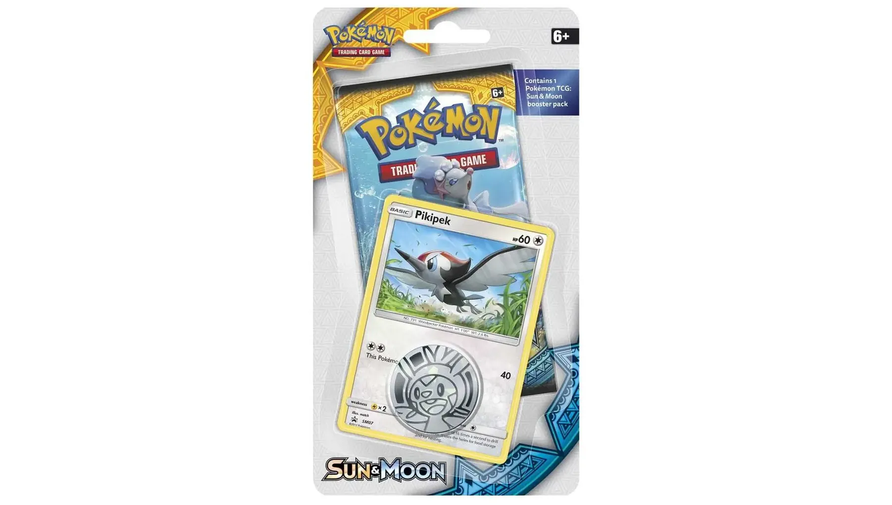 Sun & Moon Single Blister Pack Pikipek