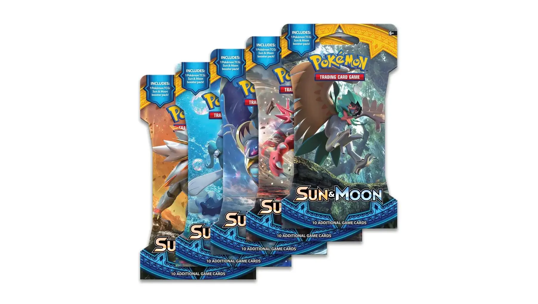 Sun & Moon Sleeved Booster Pack Art Bundle Set of 5
