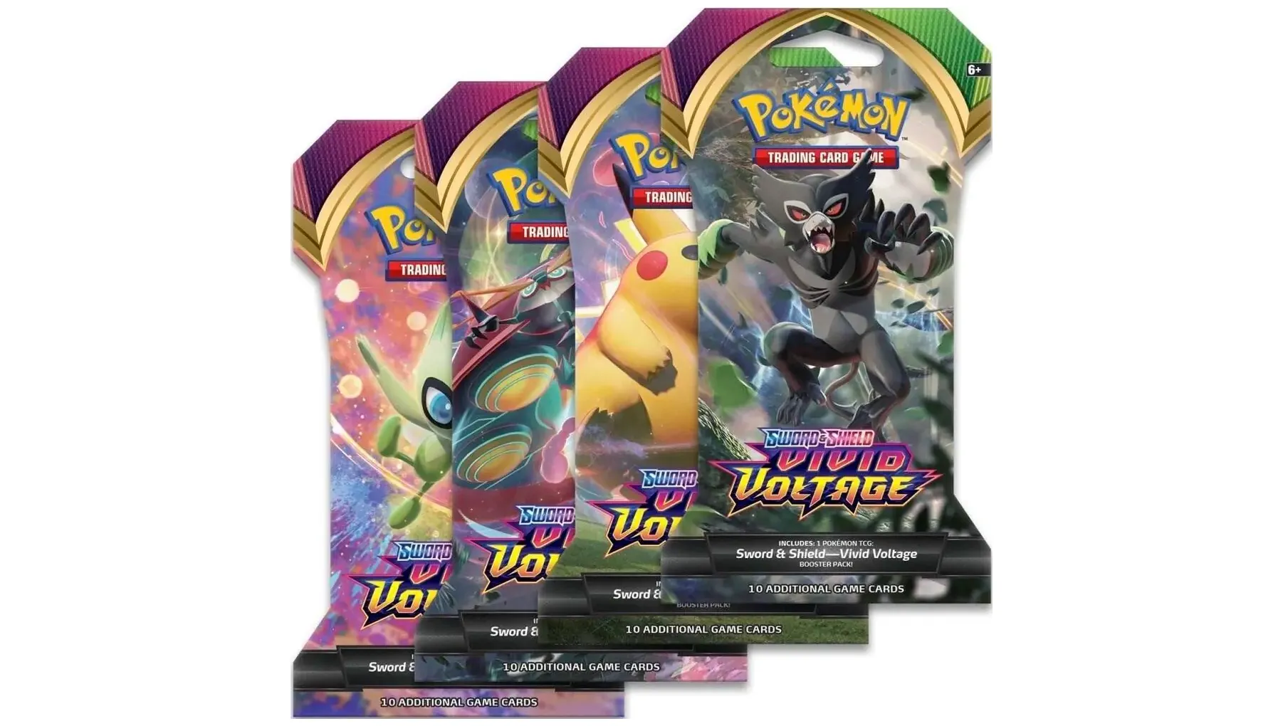 Vivid Voltage Sleeved Booster Pack Art Bundle Set of 4